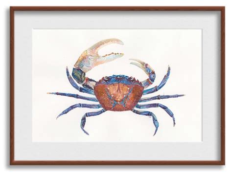 Crab Watercolor Art Print. Crab Wall Decor. Crab Illustration. | Etsy