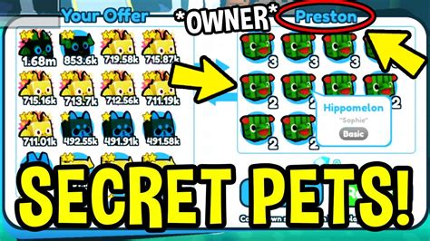 OWNER REVEALS SECRET LEAKED PETS In Pet Simulator X Roblox - YouTube