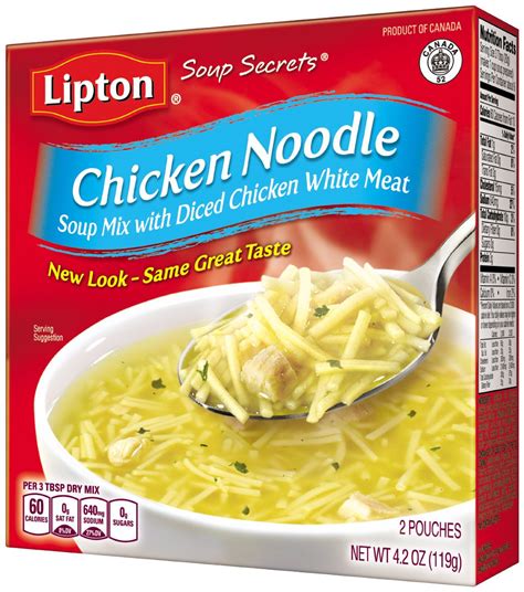 Lipton, Soup Secrets, Chicken Noodle Soup Mix with Diced Chicken White ...