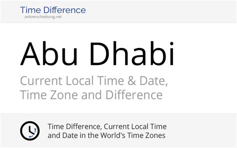 Abu Dhabi, United Arab Emirates » Current Local Time & Date, Time Zone ...