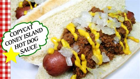 COPYCAT Original Coney Island Hot Dog Meat Chili Sauce Recipe - Chili Chili