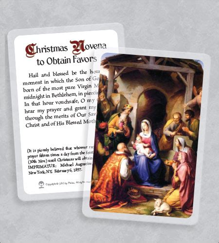 Christmas Novena Laminated Prayer Card | 3500801 | Malhame