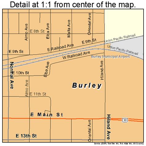 Burley Idaho Street Map 1611260