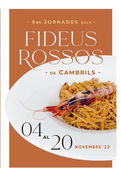 9as Jornadas «Fideus Rossos» – CNCB Restaurant