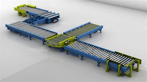 Painted Steel Pallet Handling Conveyor - Overview - Conveyor Units Ltd