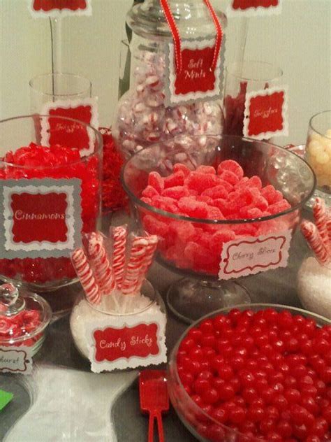 Pin by MiMi Johnson on Candy Couture | Red candy buffet, Candy bar wedding, Candy buffet