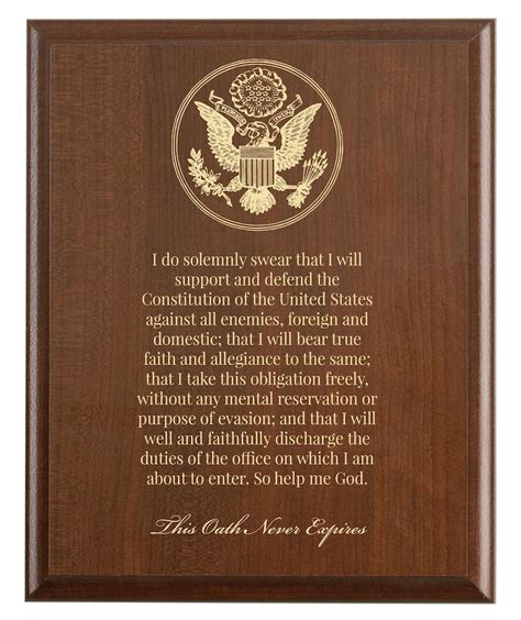 Oath of Commissioned Officer Military Plaque Officer's | Etsy UK