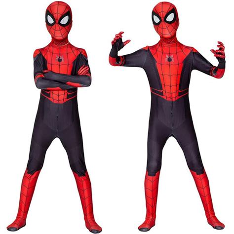 Kids Boy Spider Man Far From Home Children Men Cosplay Costume Suit | Shopee Singapore