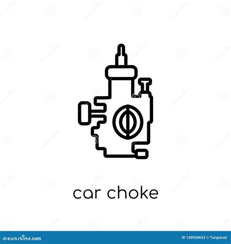 Car Choke Vector Icon On White Background. Flat Vector Car Choke Icon Symbol Sign From Modern ...