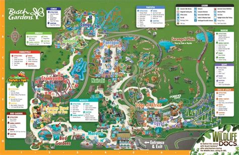 Tampa Busch Gardens Park map