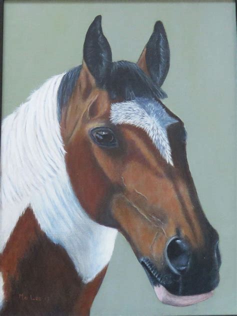 Skewbald Horse Painting by Mo Lee | Fine Art America