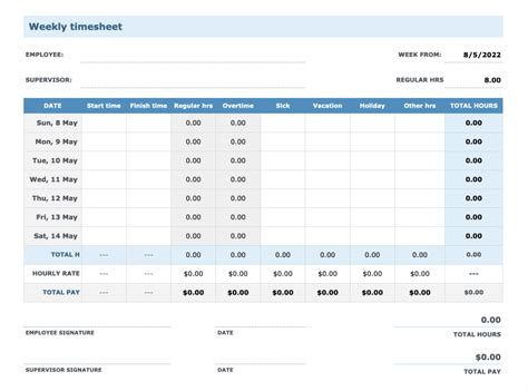 Free Timesheet templates: Excel | Word | PDF | Google sheets