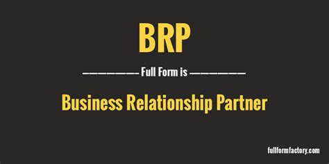 BRP Abbreviation & Meaning - FullForm Factory