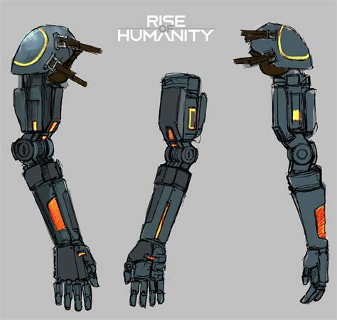 Concept art of the robot arm of one of the playable characters, The Engineer, in our upcoming ...