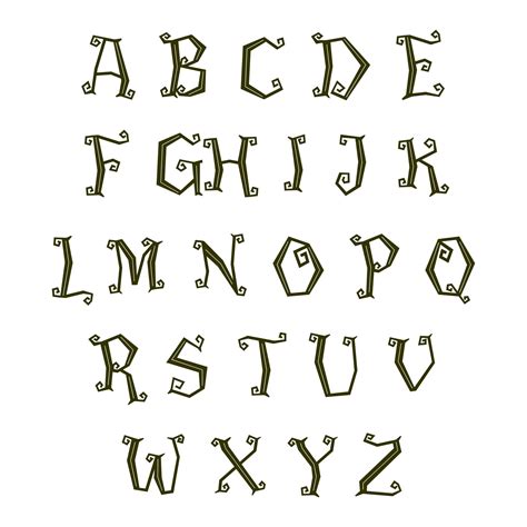 Scary Letters - 10 Free PDF Printables | Printablee