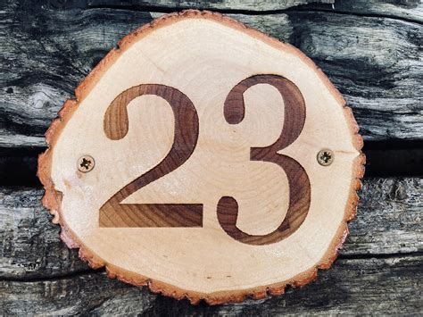 Wooden House Numbers House Number Plaques Engraved Wooden | Etsy