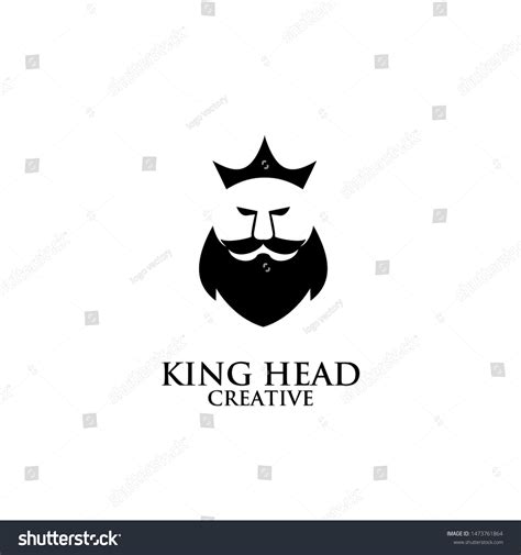 King Head Face Logo Black Icon Stock Vector (Royalty Free) 1473761864 ...