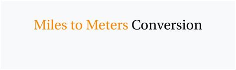 Miles to Meters Converter | Calculatornet.net