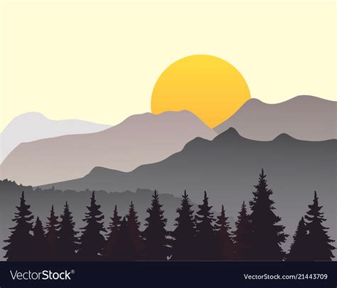 Mountain landscape Royalty Free Vector Image - VectorStock