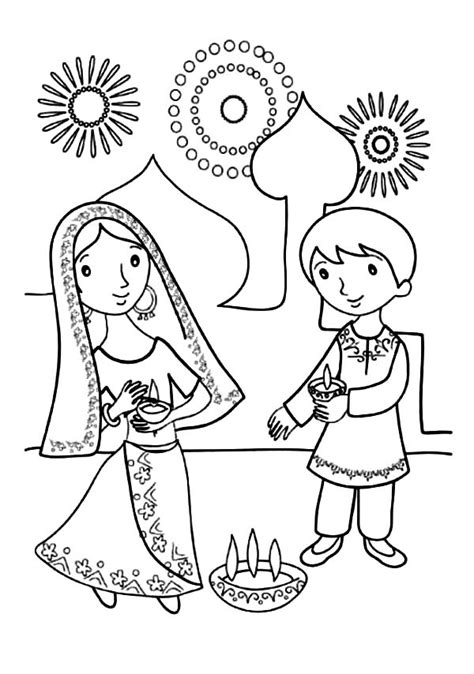 Happy Diwali Coloring Pages at GetDrawings | Free download