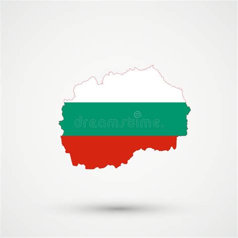 Macedonia Map in Bulgaria Flag Colors, Editable Vector Stock Vector ...