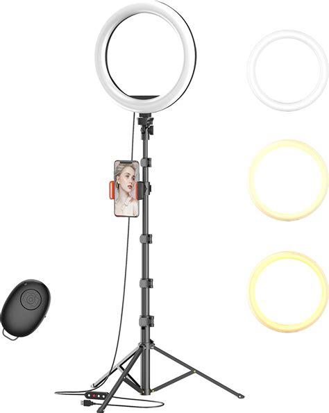 Amazon.com: 10" Selfie Ring Light with 63" Tripod Stand & Phone Holder for Live Stream/Makeup ...