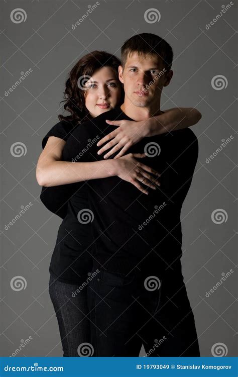 Happy girl hugging a guy stock image. Image of girl, adult - 19793049