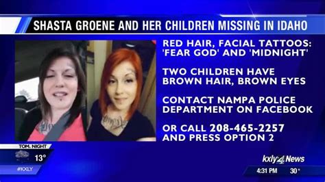 UPDATE: Nampa police say Shasta Groene and her children found safe | Local News | kxly.com