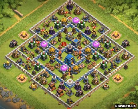 [Town Hall 12] Town Hall Center base [6-2019] - Farming Base - Clash of ...