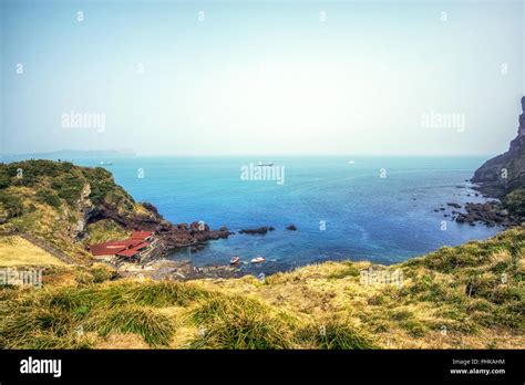 seongsan ilchulbong sunrise peak park shipyard Stock Photo - Alamy