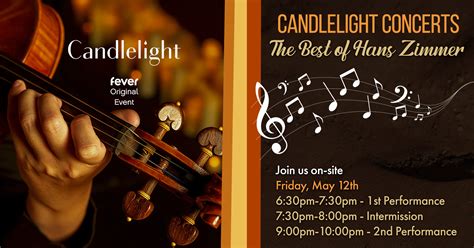 Candlelight Concert “The Best of Hans Zimmer”: 5/12/2023, 6:30 and 9 PM - International Art ...