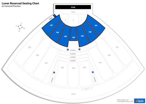 Concord Pavilion Seating Plan | Elcho Table