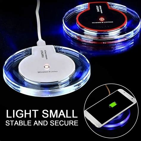 Wireless Charger With Led Light For Mobile Phone Crystal Wireless ...