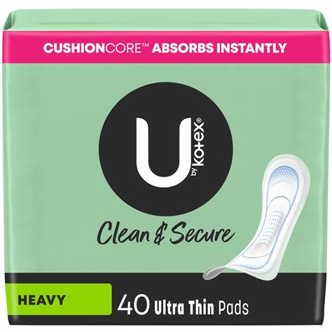 U by Kotex Security Ultra Thin Heavy Flow Long Pads - Shop Pads & Liners at H-E-B