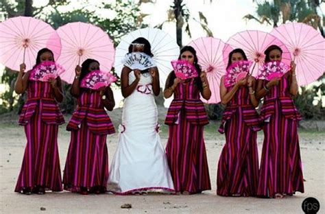 Namibian Bride and Her Maids In Oshiwambo Traditional Attire ...