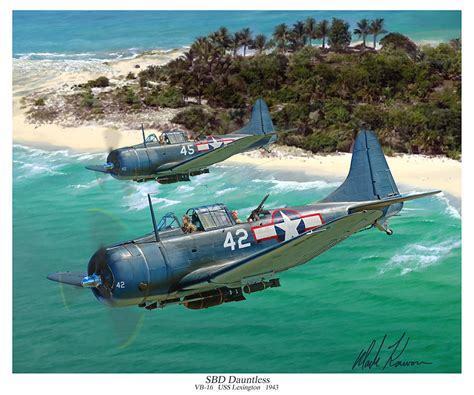 Sbd Dauntless Painting by Mark Karvon