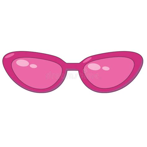 Pink Glasses Cartoon Isolated Stock Illustration - Illustration of ...