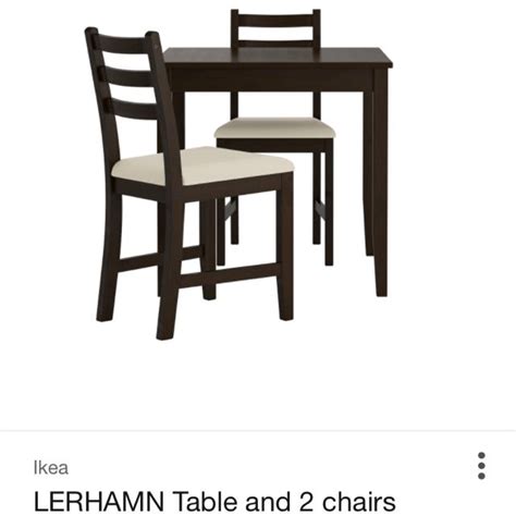 Ikea INGATORP drop-leaf table (comes with two free LERHAMN dining chairs), Furniture, Tables ...