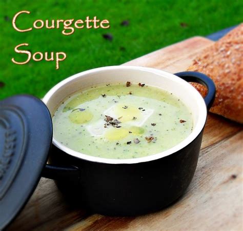 Courgette Soup (Zucchini Soup) with garlic, basil & Parmesan!