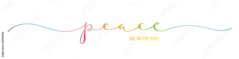 PEACE BE WITH YOU brush calligraphy banner Stock Vector | Adobe Stock