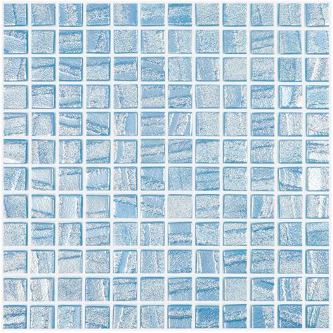 Light Blue 1" x 1" Glass Mosaic Tile for Pools | AquaBlu Mosaics