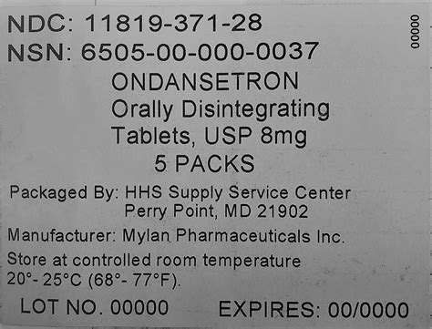 Ondansetron ODT - FDA prescribing information, side effects and uses