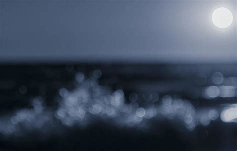 Wallpaper waves, moon, sea, ocean, moonlight images for desktop, section природа - download