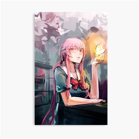 Mirai Nikki Anime Manga Future Gasai – Poster - Canvas Print - Wooden ...