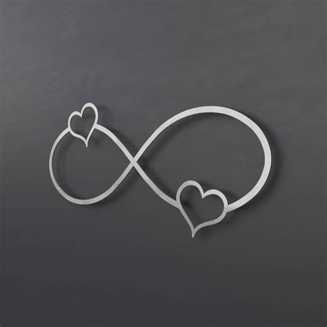 2 Hearts Infinity Symbol Metal Wall Art Infinity Wall Decor - Etsy