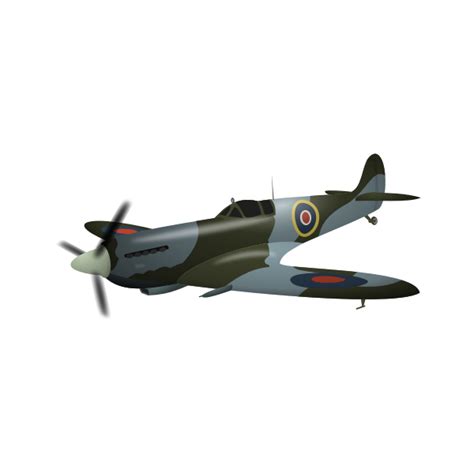 Supermarine Spitfire plane vector illustration | Free SVG