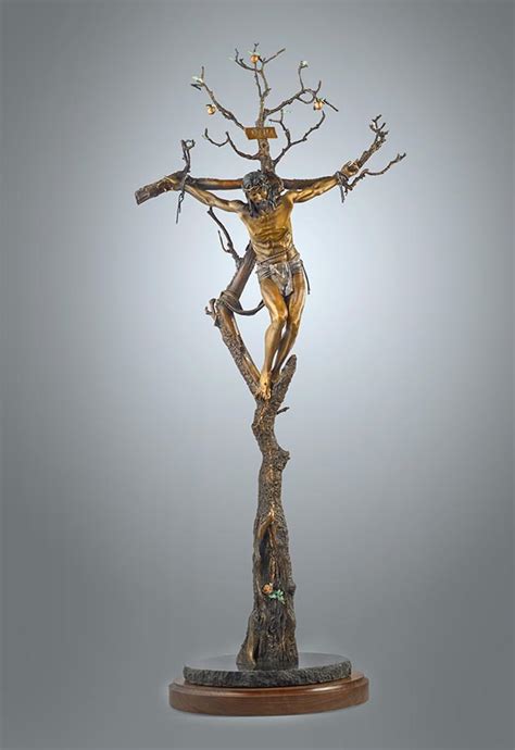 Christ of the Holy Cross Bronze Sculpture Allegory by James Muir Bronze Allegorical Sculptor-Artist