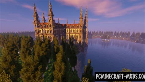 French Castle with Garden Map For Minecraft 1.21, 1.20.6 | PC Java Mods