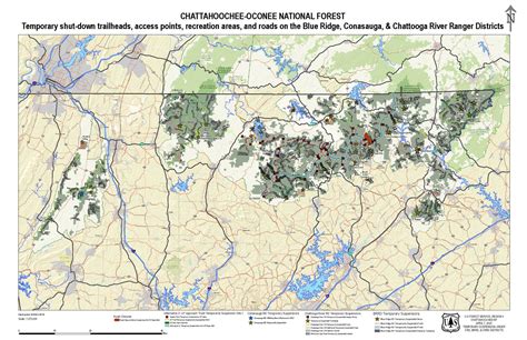 Chattahoochee-Oconee National Forest Map U.S. Forest Service ...