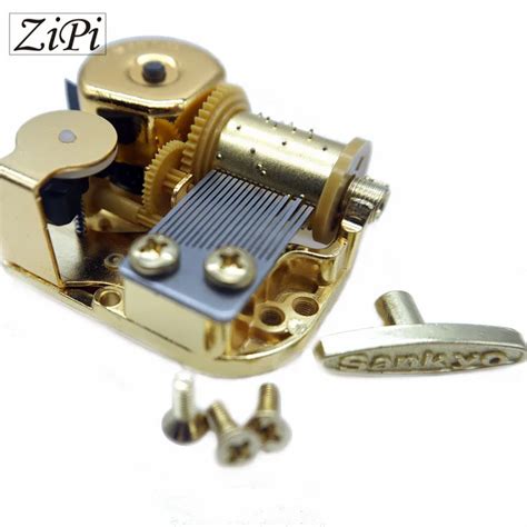 SANKYO 50pcs/lot Gold DIY Clockwork Type Music Box Movements 18 Tones ...